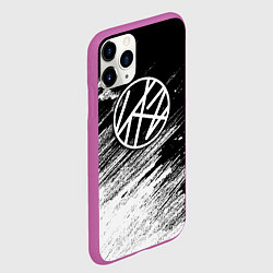 Чехол iPhone 11 Pro матовый Stray kids - черно-белый, цвет: 3D-фиолетовый — фото 2