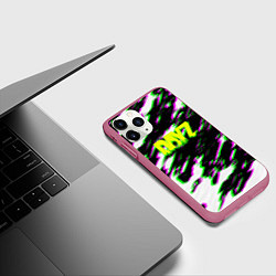 Чехол iPhone 11 Pro матовый Dayz кислотные краски, цвет: 3D-малиновый — фото 2