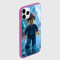 Чехол iPhone 11 Pro матовый Роблокс человек дождя, цвет: 3D-фиолетовый — фото 2