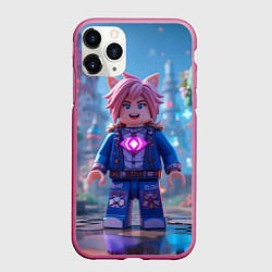Чехол iPhone 11 Pro матовый Roblox pink hair, цвет: 3D-малиновый