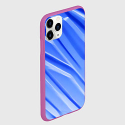 Чехол iPhone 11 Pro матовый Синий пластик, цвет: 3D-фиолетовый — фото 2