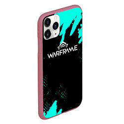 Чехол iPhone 11 Pro матовый Warframe краски голубые, цвет: 3D-малиновый — фото 2