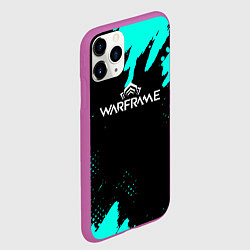 Чехол iPhone 11 Pro матовый Warframe краски голубые, цвет: 3D-фиолетовый — фото 2