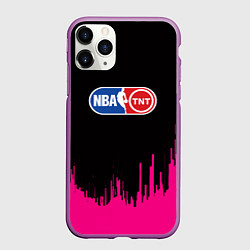 Чехол iPhone 11 Pro матовый NBA розовые краски, цвет: 3D-фиолетовый