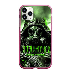 Чехол iPhone 11 Pro матовый Stalker II, цвет: 3D-малиновый