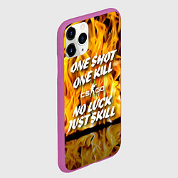 Чехол iPhone 11 Pro матовый Counter Strike - motto flame, цвет: 3D-фиолетовый — фото 2