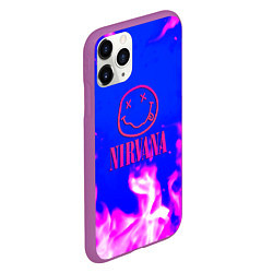 Чехол iPhone 11 Pro матовый Nirvana neon flame, цвет: 3D-фиолетовый — фото 2