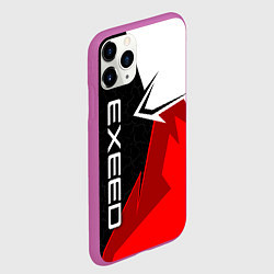 Чехол iPhone 11 Pro матовый Exeed - красно-белый, цвет: 3D-фиолетовый — фото 2