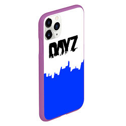 Чехол iPhone 11 Pro матовый Dayz сине белая геомтерия, цвет: 3D-фиолетовый — фото 2
