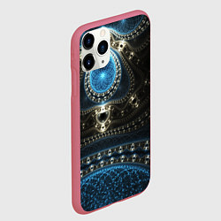 Чехол iPhone 11 Pro матовый Психоделика текстура, цвет: 3D-малиновый — фото 2