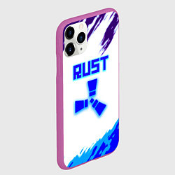 Чехол iPhone 11 Pro матовый Rust неоновые краски, цвет: 3D-фиолетовый — фото 2