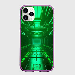 Чехол iPhone 11 Pro матовый Зелёный коридор, цвет: 3D-фиолетовый