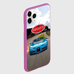 Чехол iPhone 11 Pro матовый Bugatti - motorsport racing route, цвет: 3D-фиолетовый — фото 2