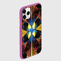 Чехол iPhone 11 Pro матовый Оптические иллюзии текстура, цвет: 3D-фиолетовый — фото 2