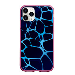 Чехол iPhone 11 Pro матовый Aqua - абстракция, цвет: 3D-малиновый