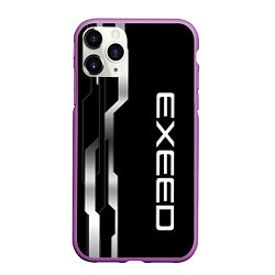 Чехол iPhone 11 Pro матовый Exeed - металлические полосы, цвет: 3D-фиолетовый