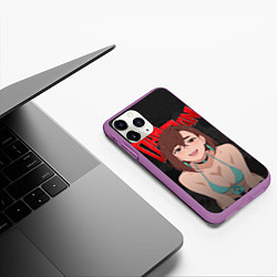 Чехол iPhone 11 Pro матовый Momo boobs, цвет: 3D-фиолетовый — фото 2