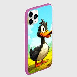 Чехол iPhone 11 Pro матовый Веселая уточка, цвет: 3D-фиолетовый — фото 2