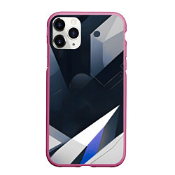 Чехол iPhone 11 Pro матовый Абстракция город следующего века, цвет: 3D-малиновый