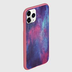 Чехол iPhone 11 Pro матовый Тай-дай космос, цвет: 3D-малиновый — фото 2