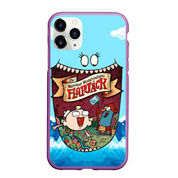 Чехол iPhone 11 Pro матовый The marvelous misadventures of Flapjack, цвет: 3D-фиолетовый