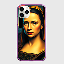 Чехол iPhone 11 Pro матовый Современная мона лиза