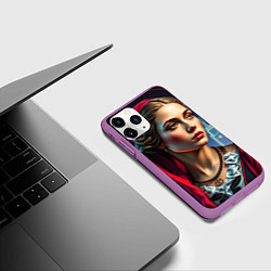 Чехол iPhone 11 Pro матовый Классика в современной обработке, цвет: 3D-фиолетовый — фото 2