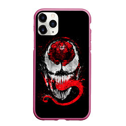 Чехол iPhone 11 Pro матовый Let there be Carnage, цвет: 3D-малиновый