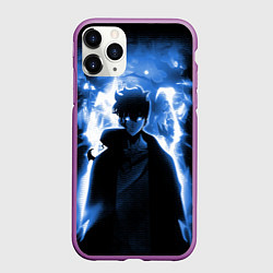 Чехол iPhone 11 Pro матовый Поднятие уровня в одиночку - магистр теней, цвет: 3D-фиолетовый