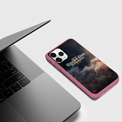 Чехол iPhone 11 Pro матовый Kingdom Come Deliverance 2 лого, цвет: 3D-малиновый — фото 2