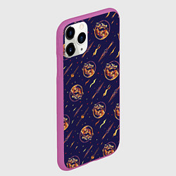 Чехол iPhone 11 Pro матовый Mortal Kombat logo pattern, цвет: 3D-фиолетовый — фото 2