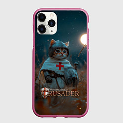 Чехол iPhone 11 Pro матовый Stronghold Crusader рыцарь котенок