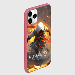 Чехол iPhone 11 Pro матовый Assassins Creed, цвет: 3D-малиновый — фото 2