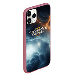 Чехол iPhone 11 Pro матовый Kingdom Come Deliverance 2 молнии в небе, цвет: 3D-малиновый — фото 2