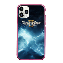 Чехол iPhone 11 Pro матовый Kingdom Come Deliverance 2 logo sky, цвет: 3D-малиновый