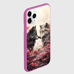 Чехол iPhone 11 Pro матовый Волчья верность, цвет: 3D-фиолетовый — фото 2