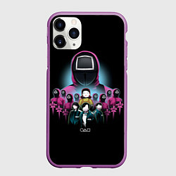 Чехол iPhone 11 Pro матовый Персонажи в Sguid game, цвет: 3D-фиолетовый
