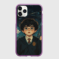 Чехол iPhone 11 Pro матовый Испуганный Гарри Поттер, цвет: 3D-фиолетовый