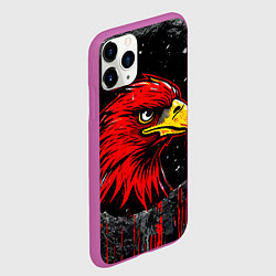 Чехол iPhone 11 Pro матовый Орел Атланта Хокс в стене, цвет: 3D-фиолетовый — фото 2