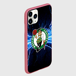 Чехол iPhone 11 Pro матовый Бостон Селтикс и удар молнии, цвет: 3D-малиновый — фото 2