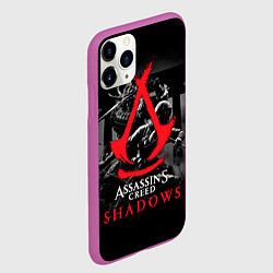 Чехол iPhone 11 Pro матовый Assassins Creed Shadows - samurai, цвет: 3D-фиолетовый — фото 2