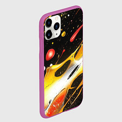 Чехол iPhone 11 Pro матовый Текстура краска, цвет: 3D-фиолетовый — фото 2