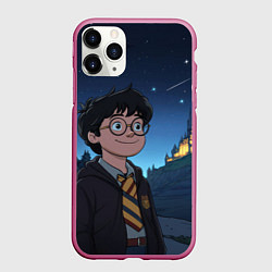 Чехол iPhone 11 Pro матовый Довольный Гарри Поттер, цвет: 3D-малиновый