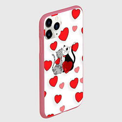 Чехол iPhone 11 Pro матовый Атмосфера любви, цвет: 3D-малиновый — фото 2