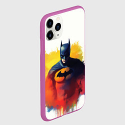 Чехол iPhone 11 Pro матовый Бэтмен в краске, цвет: 3D-фиолетовый — фото 2