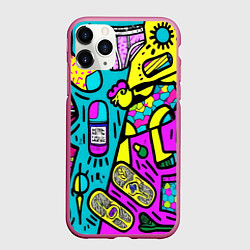 Чехол iPhone 11 Pro матовый Стандартные подарки мужчинам, цвет: 3D-малиновый