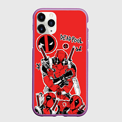 Чехол iPhone 11 Pro матовый Такой разный Дэдпул, цвет: 3D-фиолетовый