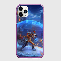 Чехол iPhone 11 Pro матовый Мегавольт, цвет: 3D-фиолетовый