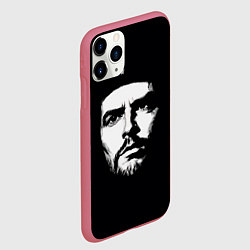 Чехол iPhone 11 Pro матовый Че Гевара тёмный фон, цвет: 3D-малиновый — фото 2