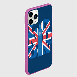 Чехол iPhone 11 Pro матовый Лондон - флаг Великобритании, цвет: 3D-фиолетовый — фото 2